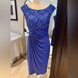 Connected Apparel Purple Midi Dress